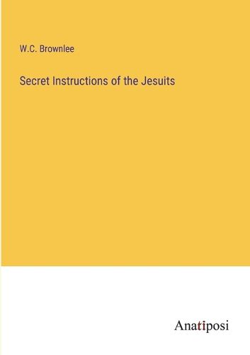 Cover image for Secret Instructions of the Jesuits