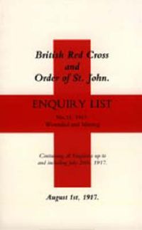 Cover image for British Red Cross and Order of St John Enquiry List (No 14) 1917