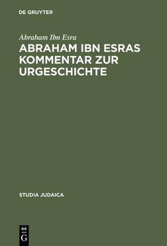 Cover image for Abraham ibn Esras Kommentar zur Urgeschichte