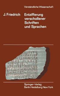 Cover image for Entzifferung Verschollener Schriften Und Sprachen