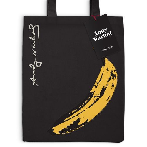 Warhol Banana Canvas Tote Bag - Black