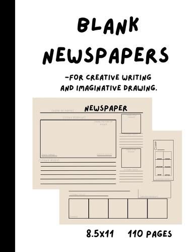 Cover image for Blank Newspapers for Creative Writing and Imaginative Drawing