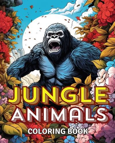 Cover image for Jungle Animals Coloring Book