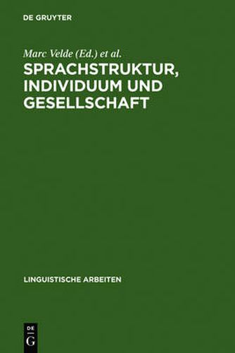 Cover image for Sprachstruktur, Individuum Und Gesellschaft