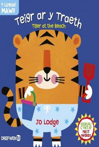 Cover image for Cyfres y Llygaid Mawr: Teigr ar y Traeth / Tiger at the Beach