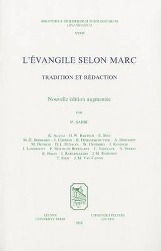 Cover image for L'Evangile Selon Marc: Tradition et Redaction