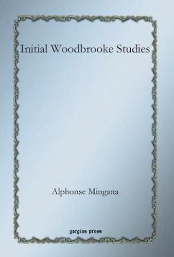 Initial Woodbrooke Studies: Woodbrooke Studies 1