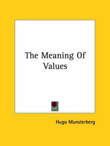 Cover image for The Meaning of Values