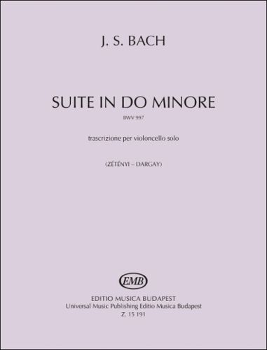 Suite in C Minor Bwv 997 Transcribed for Cello Solo