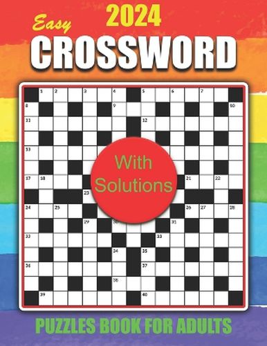 2024 Easy Crossword Puzzles Book for Adults with Solutions