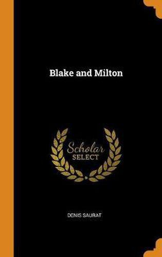 Cover image for Blake and Milton