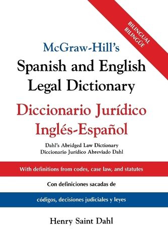 Cover image for McGraw Hill's Spanish/English Legal Dict (PB)