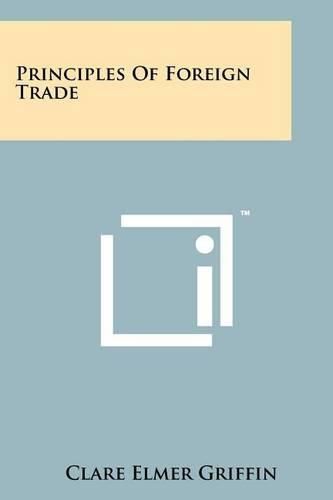 Cover image for Principles of Foreign Trade