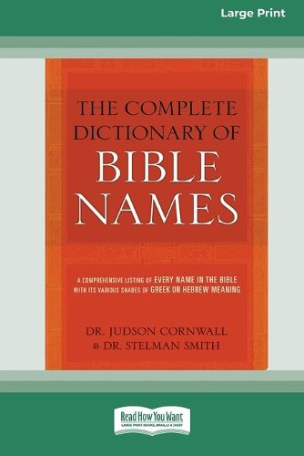 Cover image for The Complete Dictionary of Bible Names