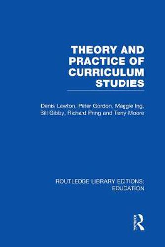 Cover image for Theory and Practice of Curriculum Studies