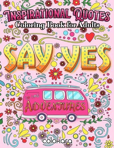 Cover image for Inspirational Quotes Coloring Book for Adults