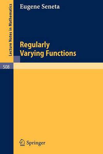 Cover image for Regularly Varying Functions
