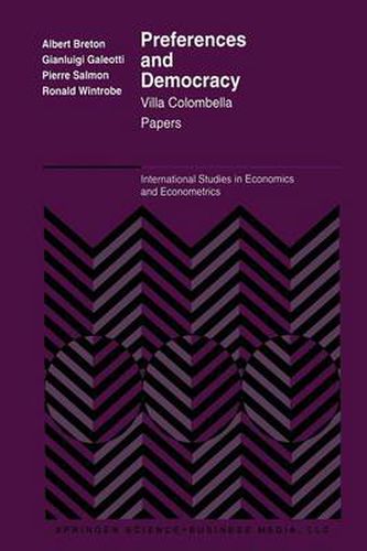 Cover image for Preferences and Democracy: Villa Colombella Papers