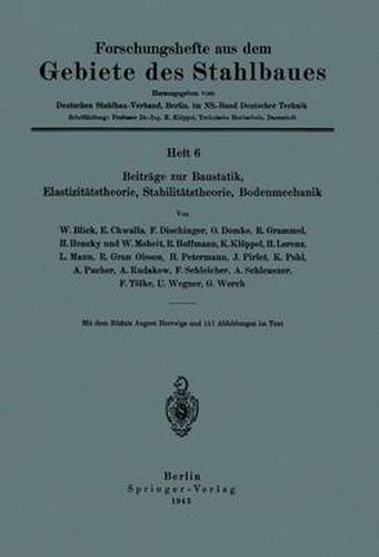 Cover image for Beitrage Zur Baustatik, Elastizitatstheorie, Stabilitatstheorie, Bodenmechanik