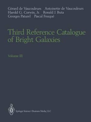 Cover image for Third Reference Catalogue of Bright Galaxies: Volume III