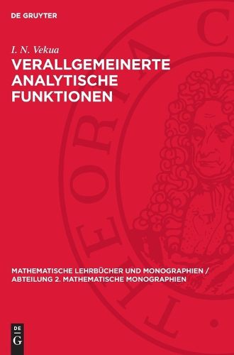 Cover image for Verallgemeinerte Analytische Funktionen
