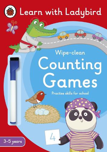 Cover image for Counting Games: A Learn with Ladybird Wipe-clean Activity Book (3-5 years): Ideal for home learning (EYFS)