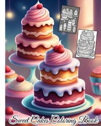 Cover image for Sweet Cakes Coloring Book For Kids