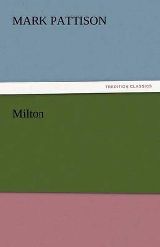 Cover image for Milton