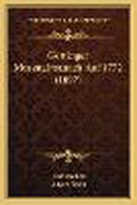 Cover image for Gottinger Musenalmanach Auf 1772 (1897)