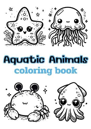Cover image for Aquatic Animals coloring book
