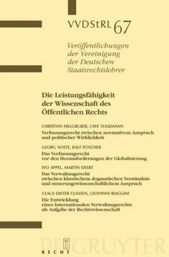 Die Leistungsfahigkeit der Wissenschaft des OEffentlichen Rechts