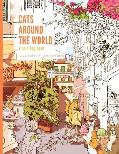 Cover image for Cats Around the World: A Coloring Book