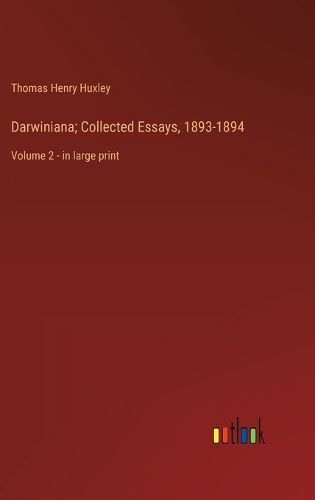 Cover image for Darwiniana; Collected Essays, 1893-1894