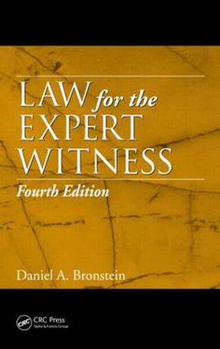 Cover image for Law for the Expert Witness