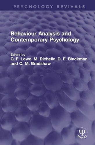Cover image for Behaviour Analysis and Contemporary Psychology