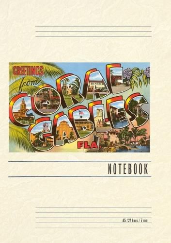 Cover image for Vintage Lined Notebook Greetings from Coral Gables, Florida