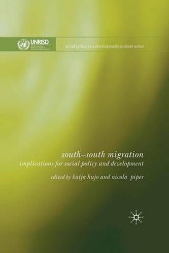 Cover image for South-South Migration: Implications for Social Policy and Development