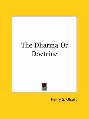 Cover image for The Dharma or Doctrine