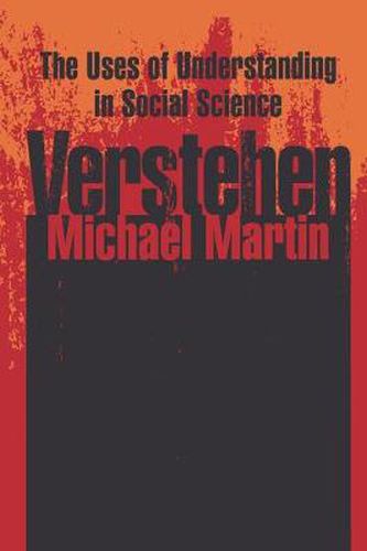 Cover image for Verstehen: The Uses of Understanding in the Social Sciences