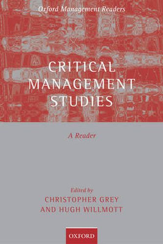 Cover image for Critical Management Studies: A Reader