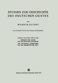 Cover image for Studien Zur Geschichte Des Deutschen Geistes