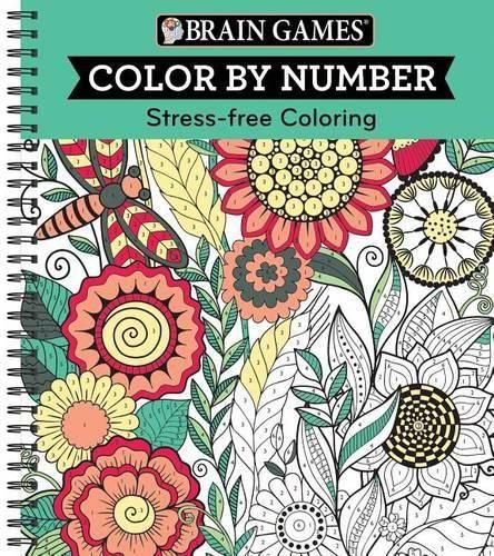 Cover image for Brain Games - Color by Number: Stress-Free Coloring (Green)