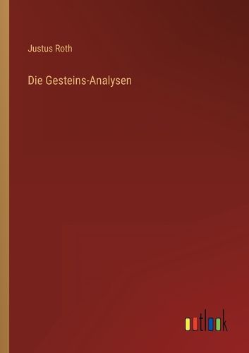 Cover image for Die Gesteins-Analysen