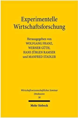 Cover image for Experimentelle Wirtschaftsforschung