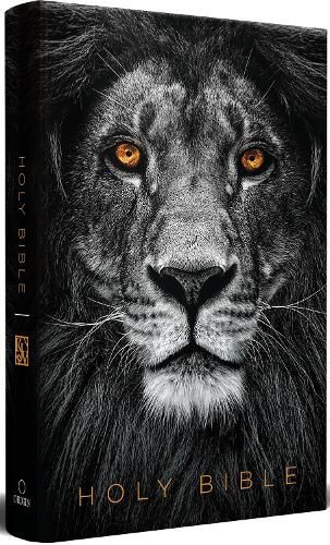 KJV Holy Bible, Large Print, Handy Size format, Hardcover, Lion of Judah, Ribbon Marker, and Red Letter