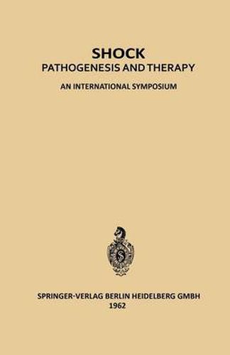 Cover image for Shock: Pathogenesis and Therapy an International Symposium