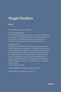 Cover image for Hegel-Studien / Hegel-Studien Band 1 (1961)