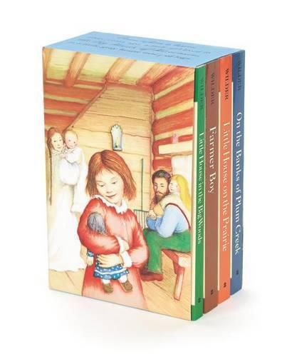 Cover image for Little House 4-Book Box Set: Little House in the Big Woods, Farmer Boy, Little House on the Prairie, on the Banks of Plum Creek