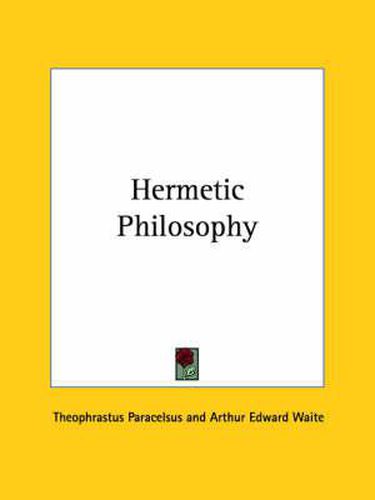 Cover image for Hermetic Philosophy