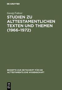 Cover image for Studien zu alttestamentlichen Texten und Themen (1966-1972)